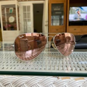 Ray Ban Aviators - Pink/Silver